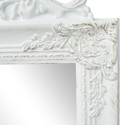 Free-Standing Mirror Baroque Style White