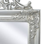 Free-Standing Mirror Baroque Style Silver
