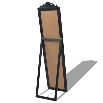 Free-Standing Mirror Baroque Style Black
