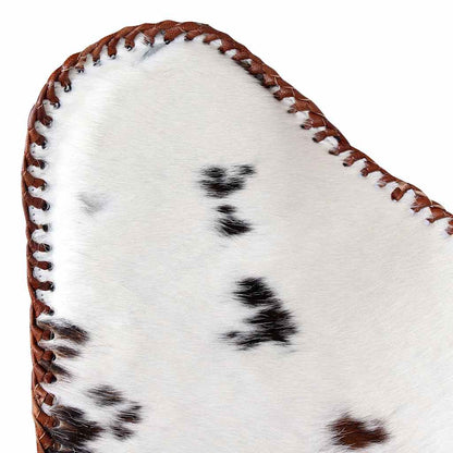 Cowhide Leather Butterfly Chair Brown White | HomeAndLiving