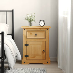 Bedside Cabinet Mexican Pine Corona Range