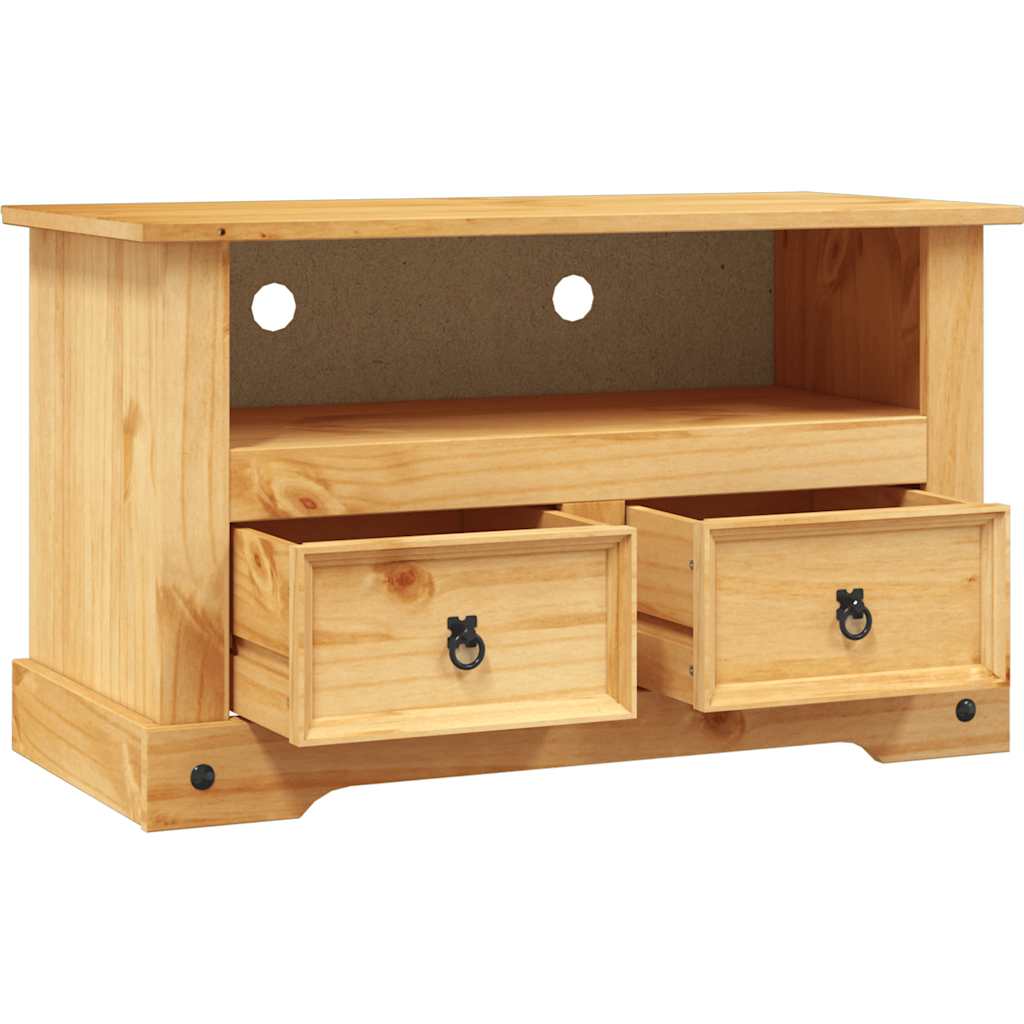 Brown Tv Cabinet Pine 91x43x56cm