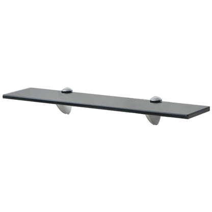 Floating Shelf Glass Black - 50×10cm