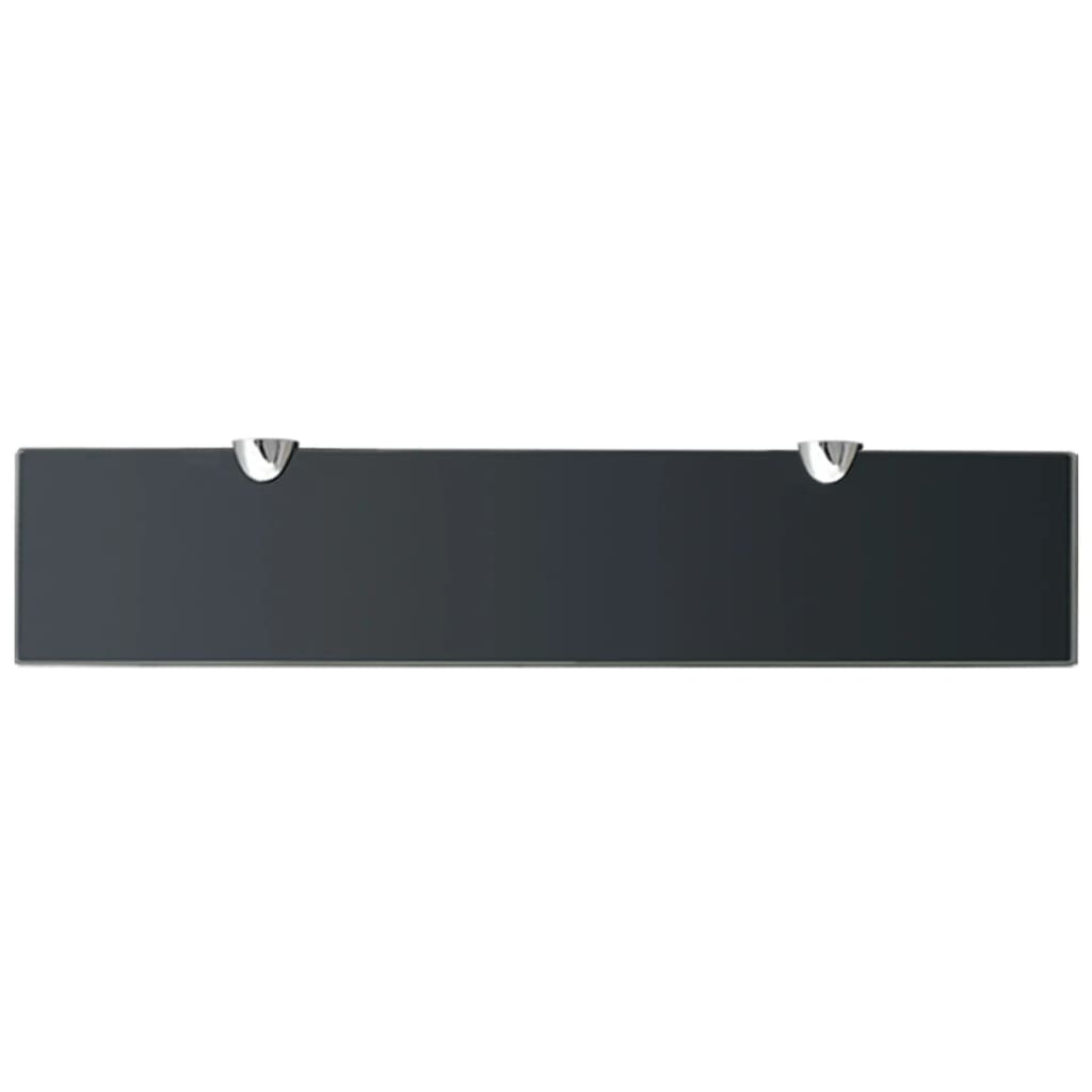 Floating Shelf Glass Black - 50×10cm