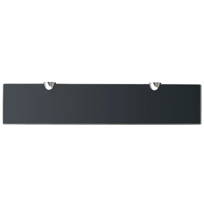 Floating Shelf Glass Black - 50×10cm