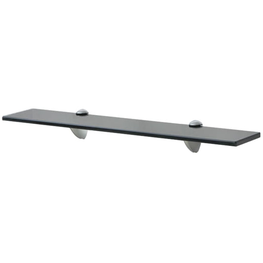 Floating Shelf Glass Black - 60×10cm