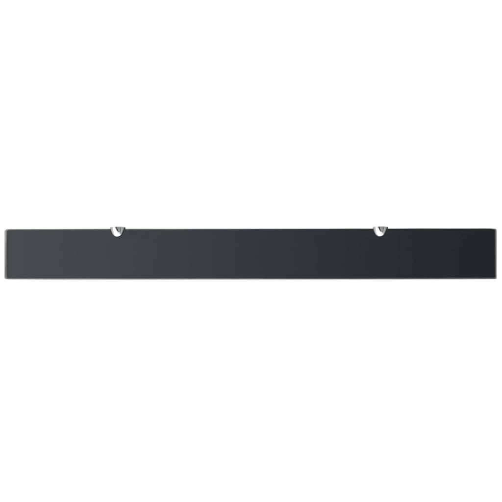 Floating Shelf Glass - Black Shelf