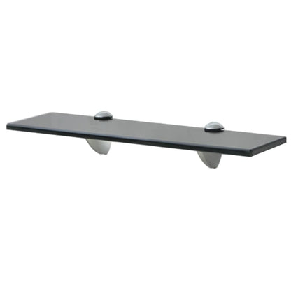 Floating Shelf Glass - Black - 40×20cm