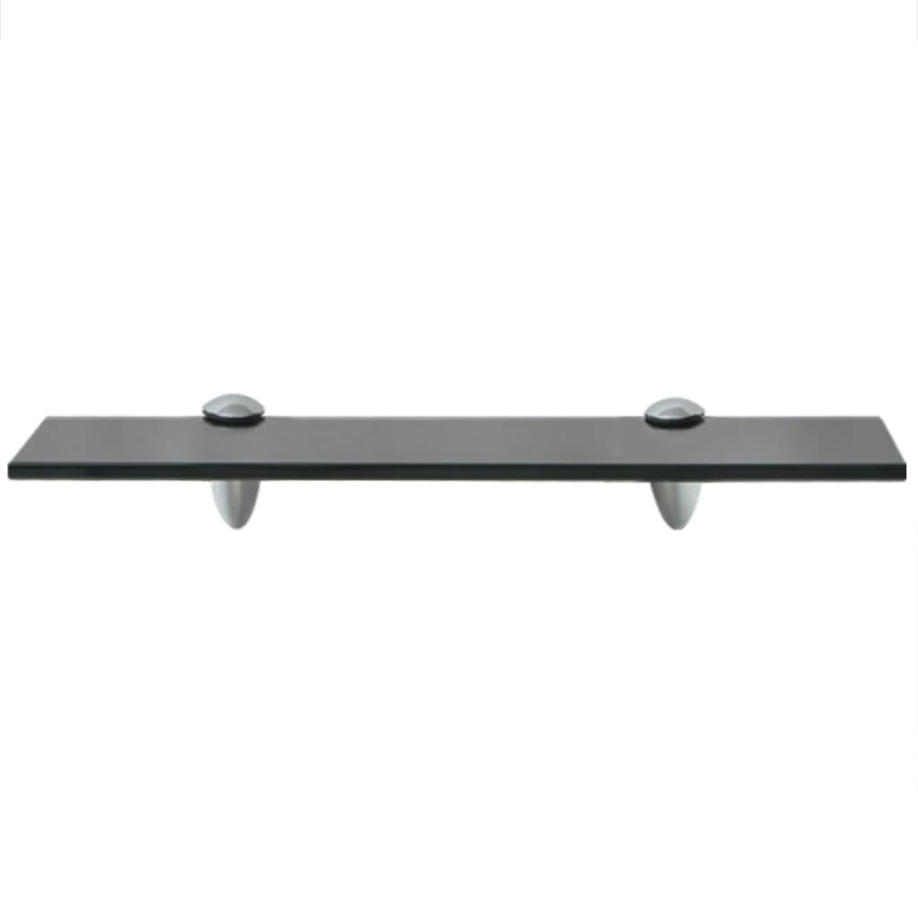 Floating Shelf Glass - Black - 40×20cm