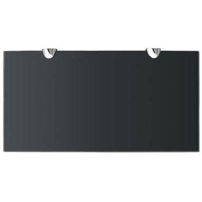 Floating Shelf Glass - Black - 40×20cm