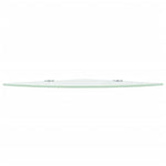 Corner Shelf with Chrome Supports Glass  White