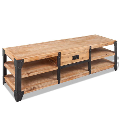 Tv Stand Solid Acacia Wood - 140×40×45cm
