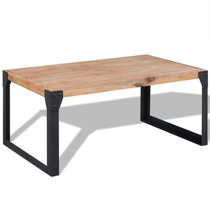 Coffee Table Solid Acacia Wood - 100×60×45cm