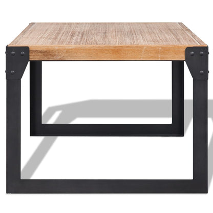 Coffee Table Solid Acacia Wood - 100×60×45cm