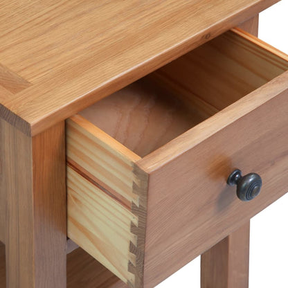 Nightstand Solid Oak Wood - Brown