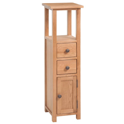 Corner Cabinet Solid Oak Wood - 26×26×94cm