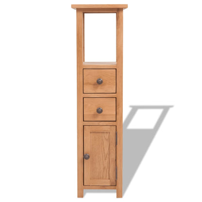 Corner Cabinet Solid Oak Wood - 26×26×94cm