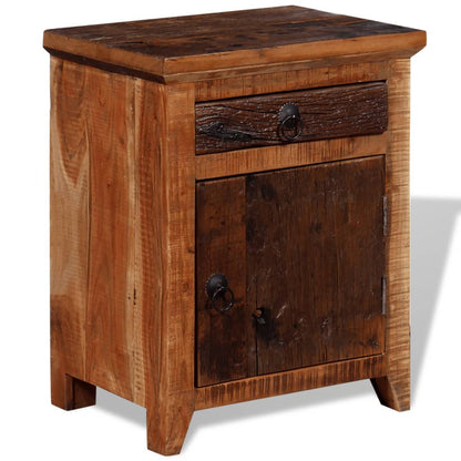 Reclaimed Wood Nightstand Brown 40x30x50cm