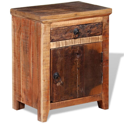 Reclaimed Wood Nightstand Brown 40x30x50cm