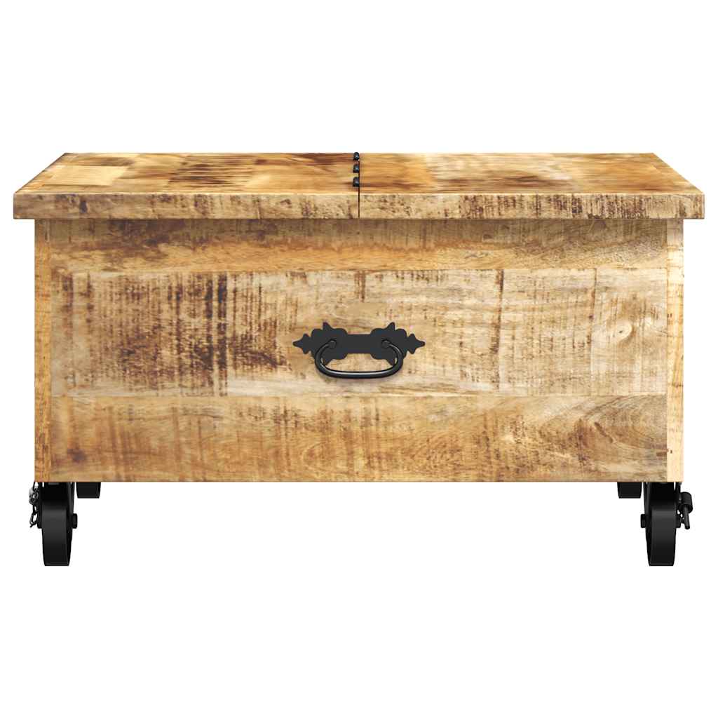 Wooden Coffee Table Rustic 70x70x40cm