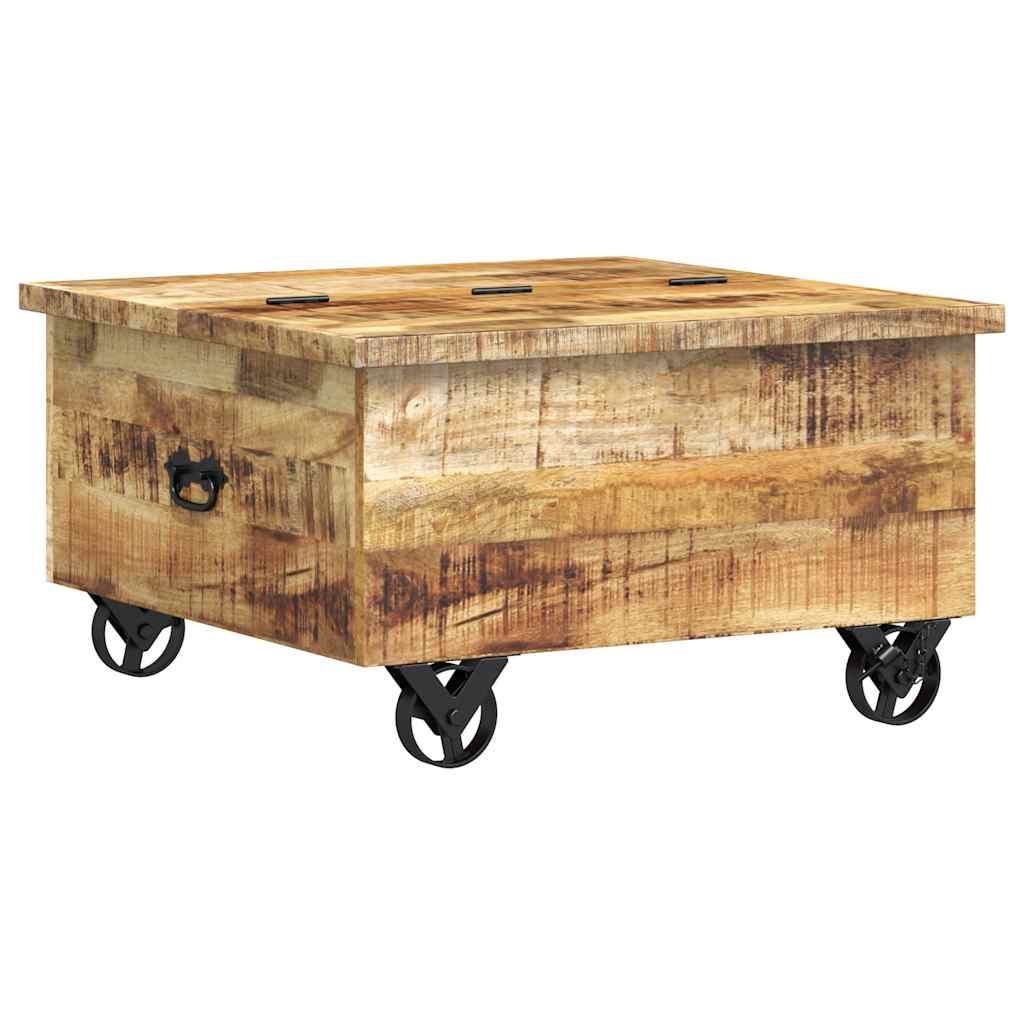 Wooden Coffee Table Rustic 70x70x40cm