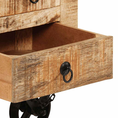 Wooden Coffee Table Rustic 70x70x40cm