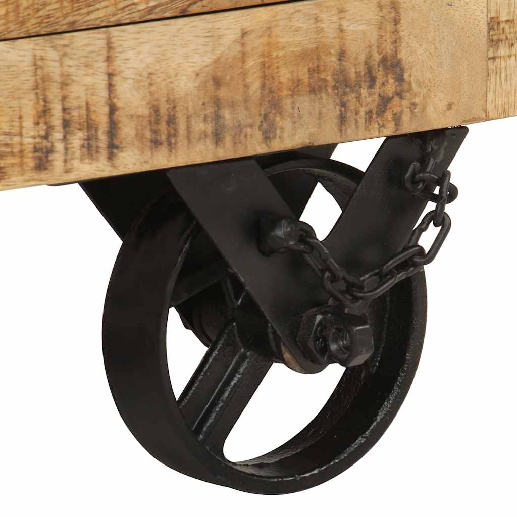 Wooden Coffee Table Rustic 70x70x40cm