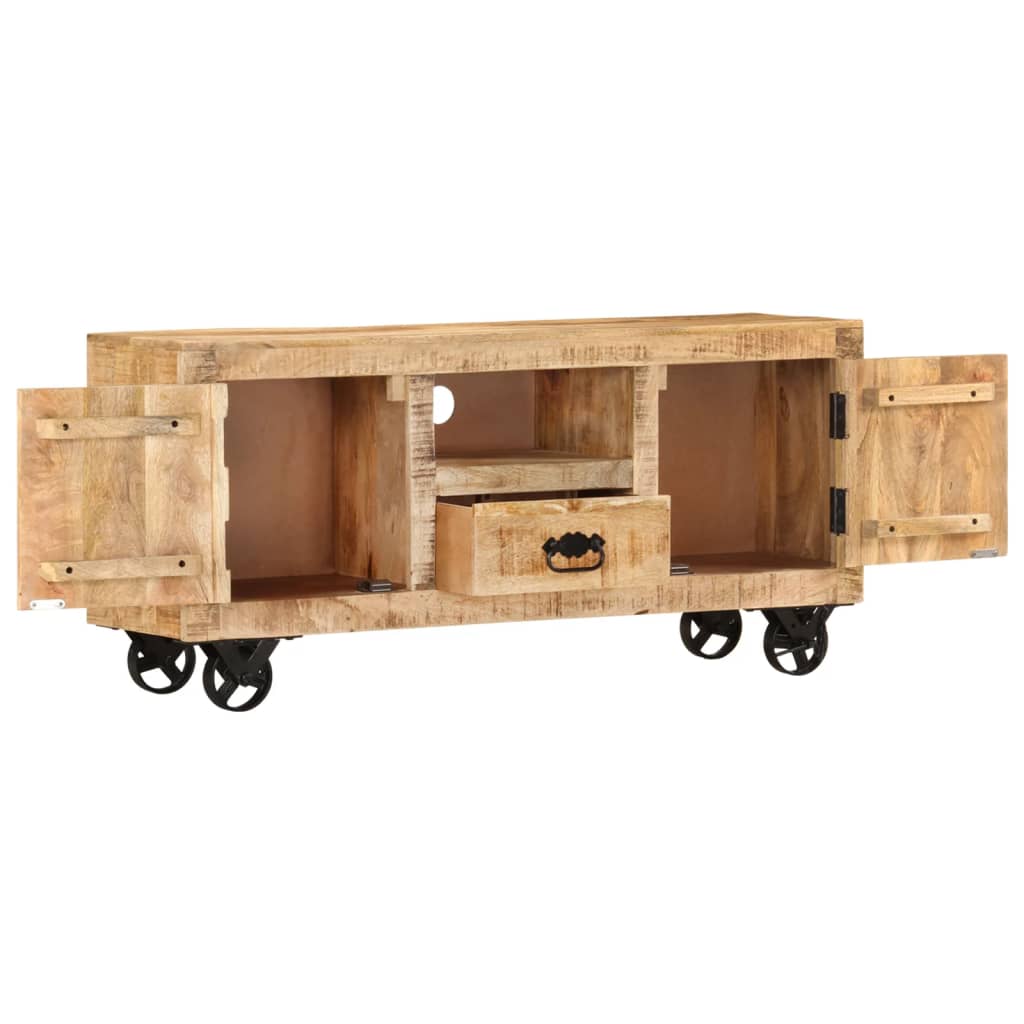 Wooden Tv Cabinet Rough Mango 120x30x50cm