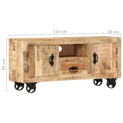 Wooden Tv Cabinet Rough Mango 120x30x50cm