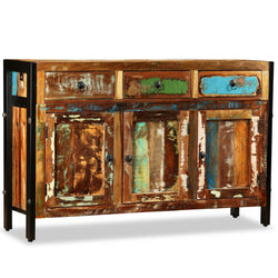 Reclaimed Wood Sideboard 3 Drawers 120cm | HomeAndLiving