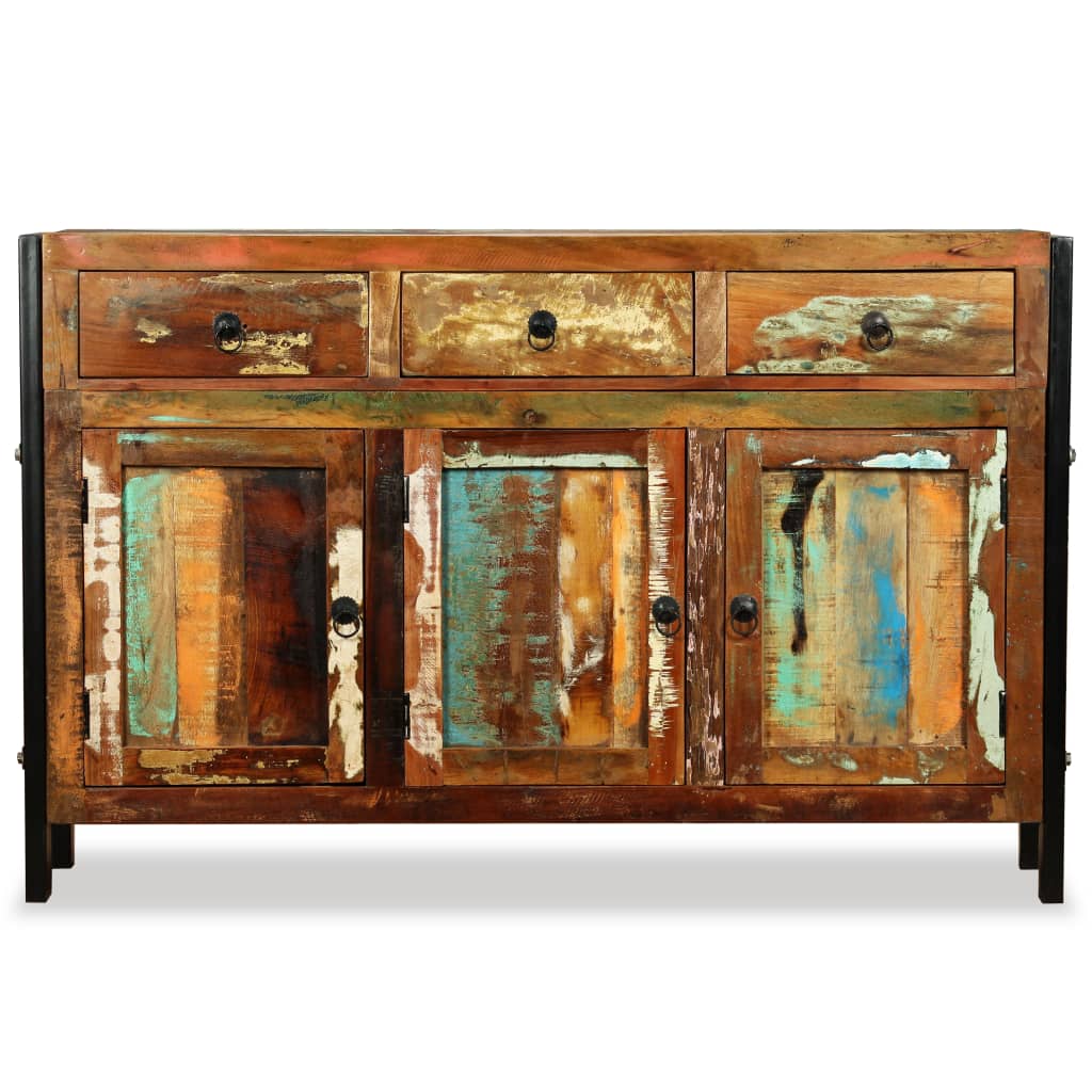 Reclaimed Wood Sideboard 3 Drawers 120cm | HomeAndLiving
