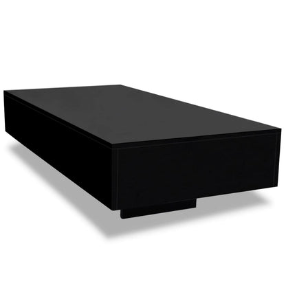 Coffee Table High Gloss Black - 115×55×31cm