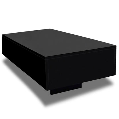 Coffee Table High Gloss Black - 85×55×31cm