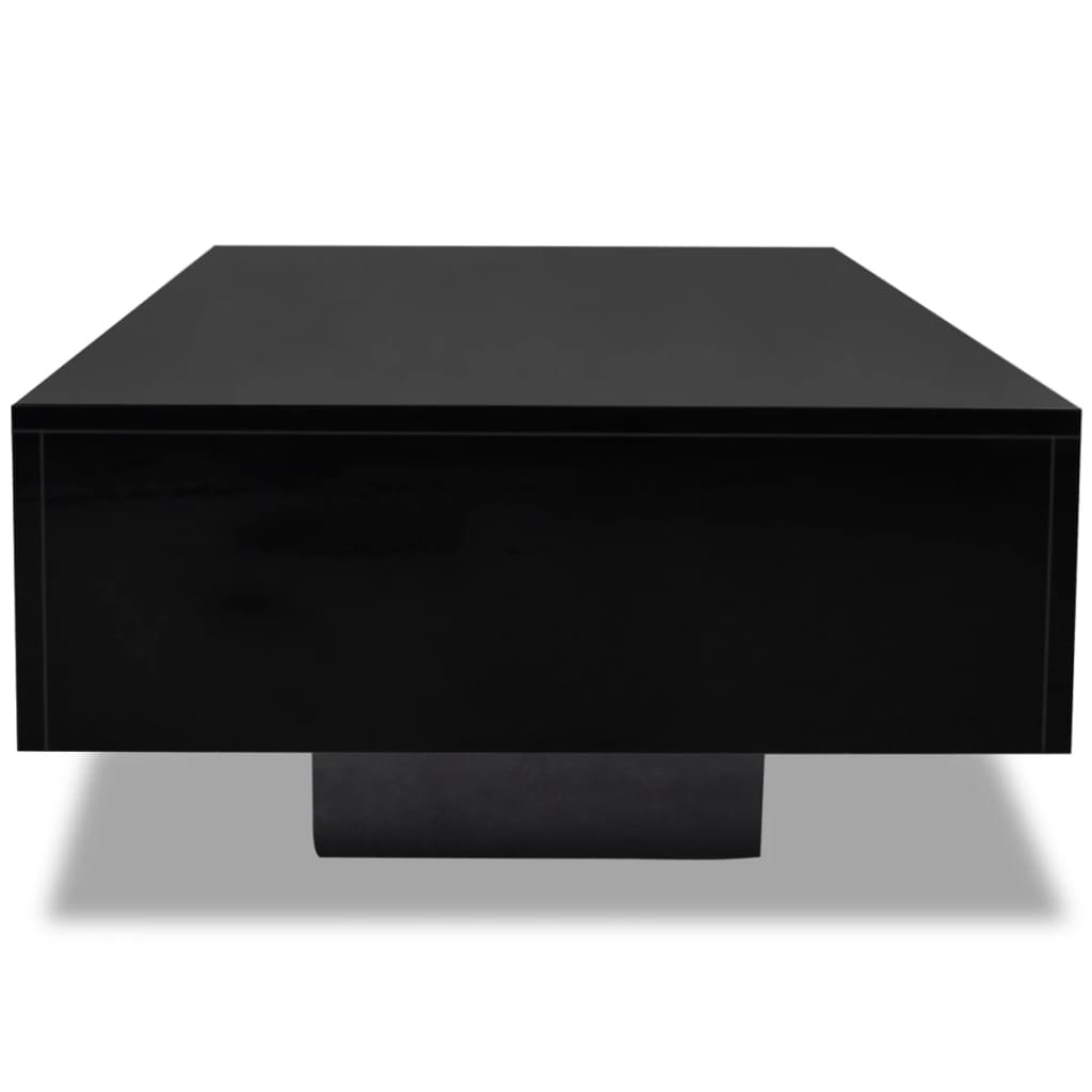 Coffee Table High Gloss Black - 85×55×31cm