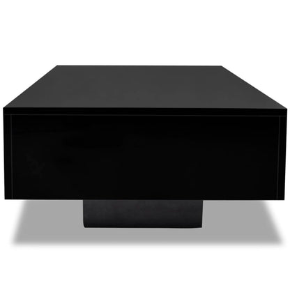 Coffee Table High Gloss Black - 85×55×31cm