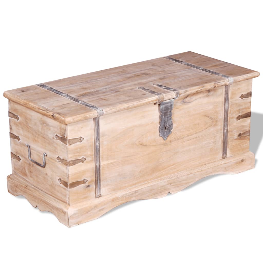 Storage Chest Solid Acacia Wood - 90×40×40cm