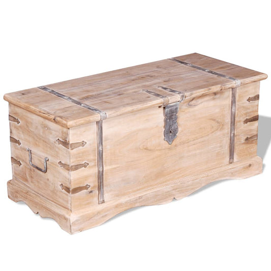 Storage Chest Solid Acacia Wood - 90×40×40cm