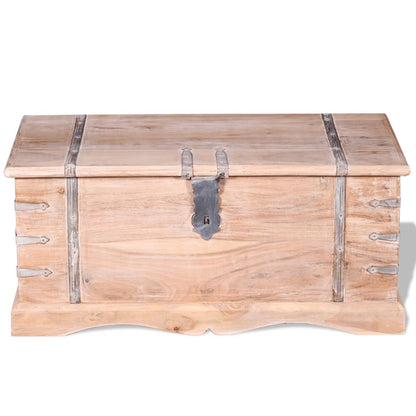 Storage Chest Solid Acacia Wood - 90×40×40cm