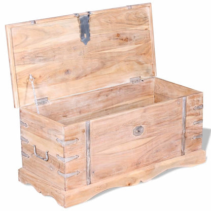 Storage Chest Solid Acacia Wood - 90×40×40cm