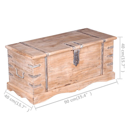 Storage Chest Solid Acacia Wood - 90×40×40cm
