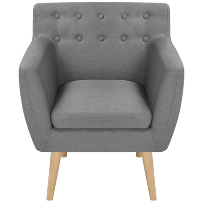 Armchair Light Grey Fabric