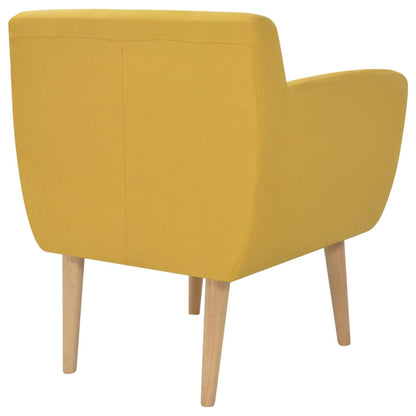 Armchair Yellow Fabric - 70×59×74cm