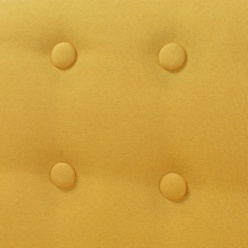 Armchair Yellow Fabric - 70×59×74cm
