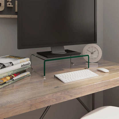 TV Stand/Monitor - Riser Glass Clear