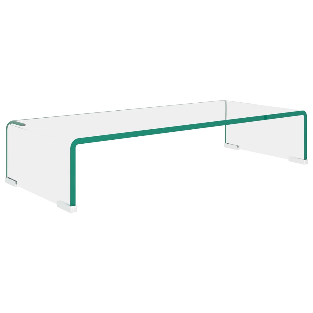 TV Stand/Monitor Riser Glass Clear - 60×25×11cm