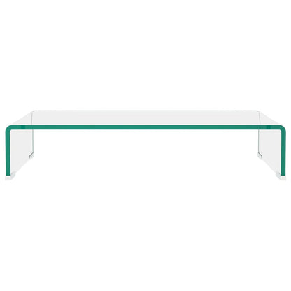 TV Stand/Monitor Riser Glass Clear - 60×25×11cm
