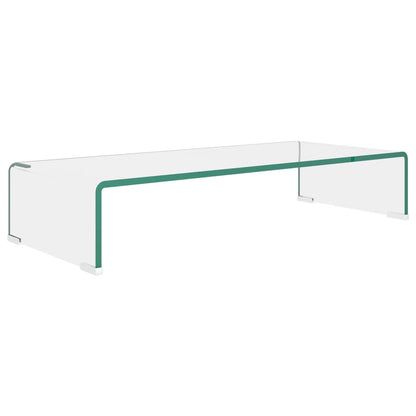 TV Stand/Monitor Riser Glass Clear - 70×30×13cm