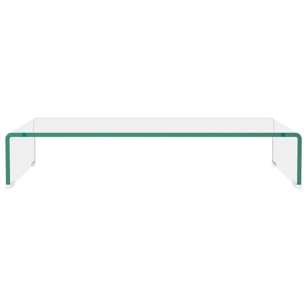 TV Stand/Monitor Riser Glass Clear - 70×30×13cm