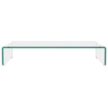 TV Stand/Monitor Riser Glass Clear - 70×30×13cm