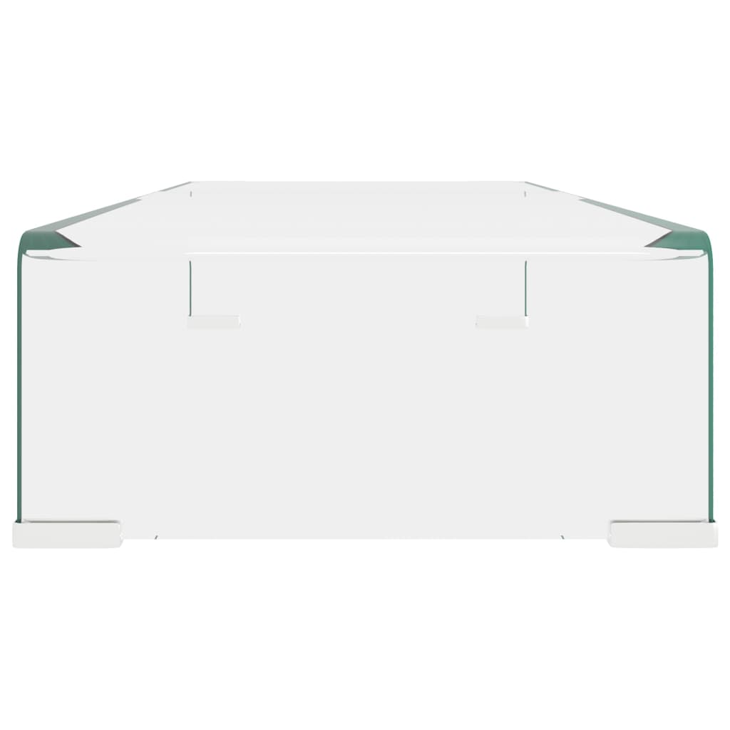 TV Stand/Monitor Riser Glass Clear - 70×30×13cm